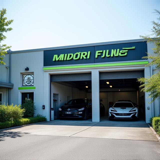 Midori Tuneのガレージ外観